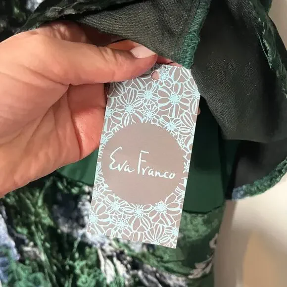 Eva Franco Green Velvet Parlor Rose Velvet
Sleeveless High Low Brie Dress 6 - Picture 5 of 10